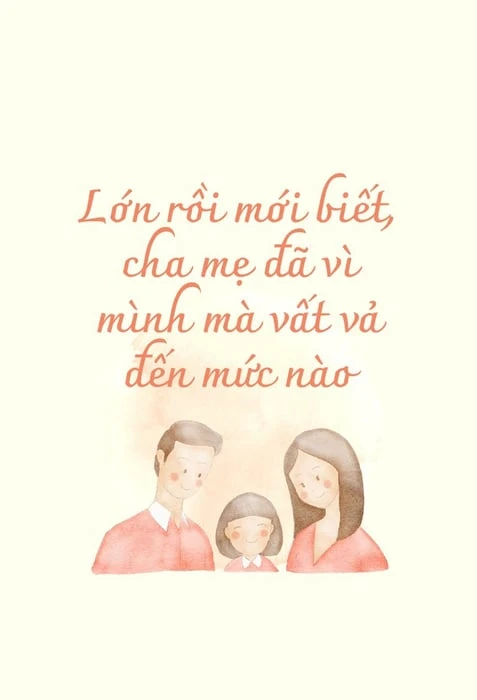 Bức tranh về tình cha mẹ đẹp và đầy ý nghĩa