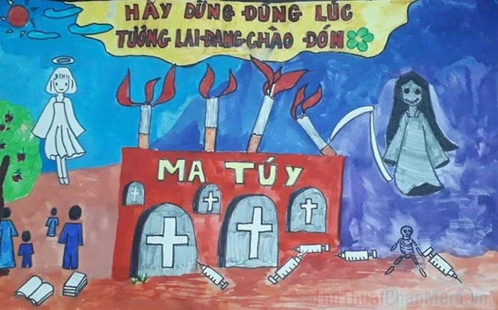Vẽ tranh phòng chống tệ nạn xã hội và ma túy